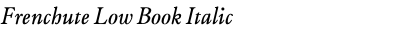 Frenchute Low Book Italic
